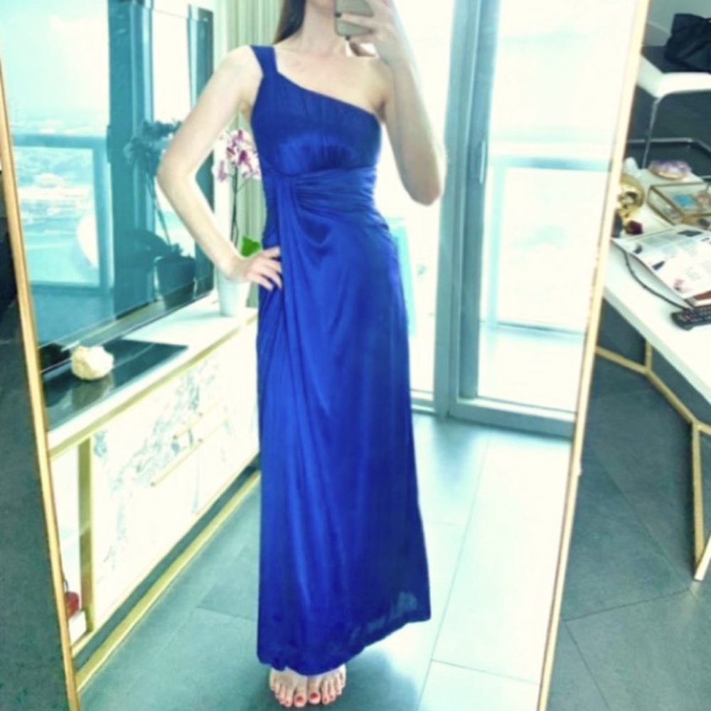 One Shoulder Empire Waist Gown Prom Dress